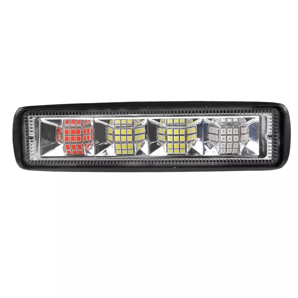 72w Work Light Red And Blue Strobe Light Bar For Car 4x4 Off Road Tractor Trailer Suv Spot Combo Lamp Led Headlights