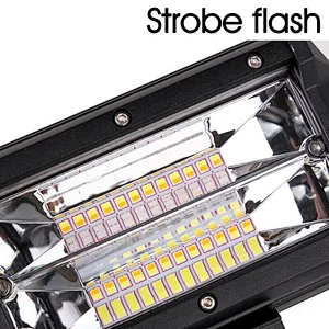 12V-24V CAR LED Work Light  Truck Motorcycle SUV ATV Car Boat  amber led bar FLASH 5 FUNCTIONS