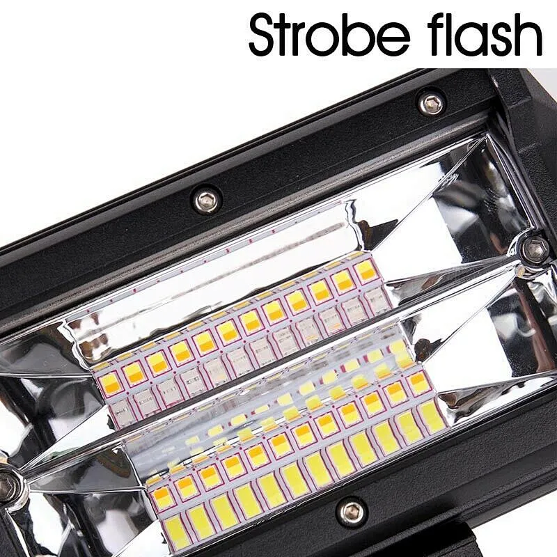 12V-24V CAR LED Work Light  Truck Motorcycle SUV ATV Car Boat  amber led bar FLASH 5 FUNCTIONS