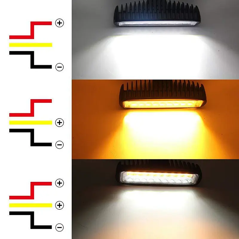 faro led mini barra luces led para carro bicolor