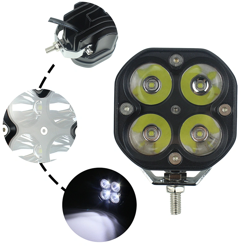DC 12V-24V SUV ATV Car Boat Super Bright Waterproof   Driving Lights 3Inch 40W Work Light