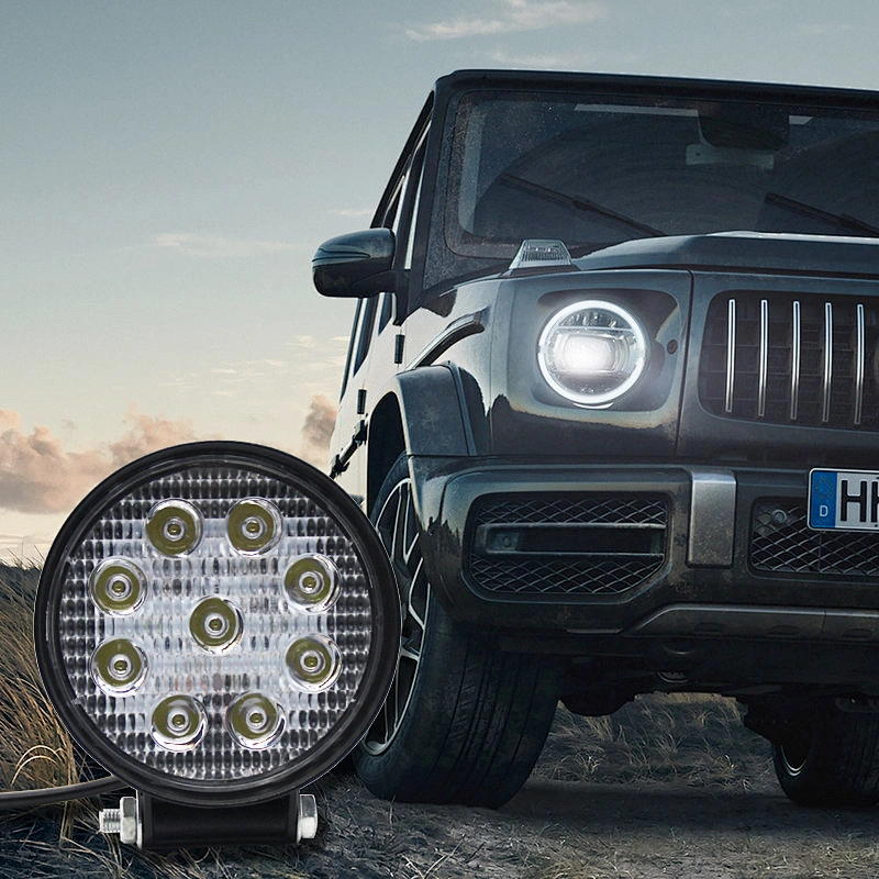 Faros work light 27w led para moto automovil camionetas 4x4 neblinero