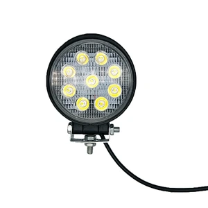 Round shape Led Work Light Bar 27W Driving Pods Spot Beam Work Lamp for Off-Road Suv Boat 4X4 Jeep JK 4Wd Truck 12V-24V