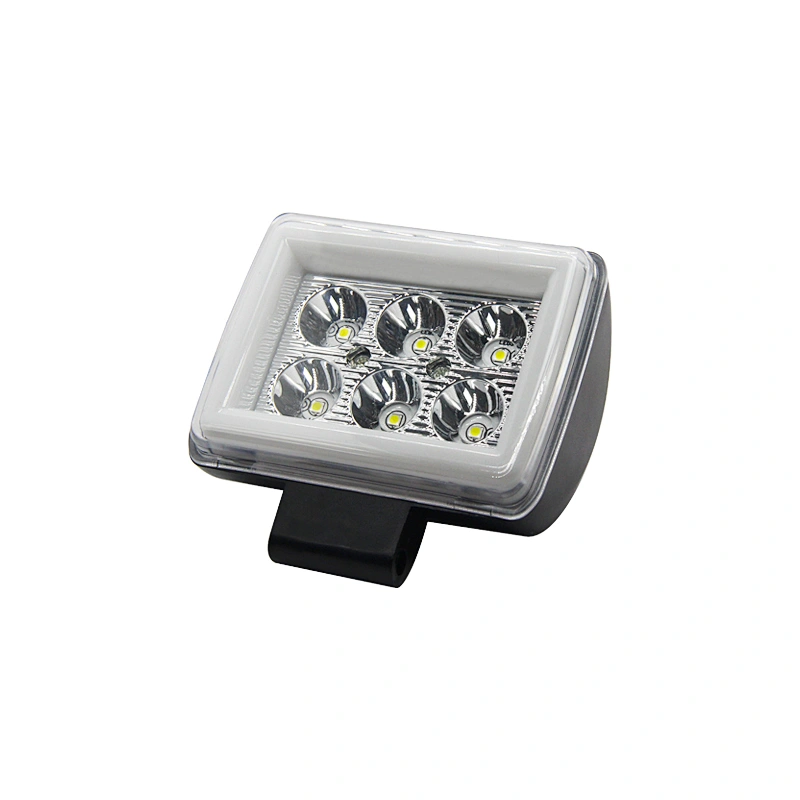 Factory Supply working light 4 inch 18W 6-Lamp double row high brightness LED automobile working light overhaul light motorcycle