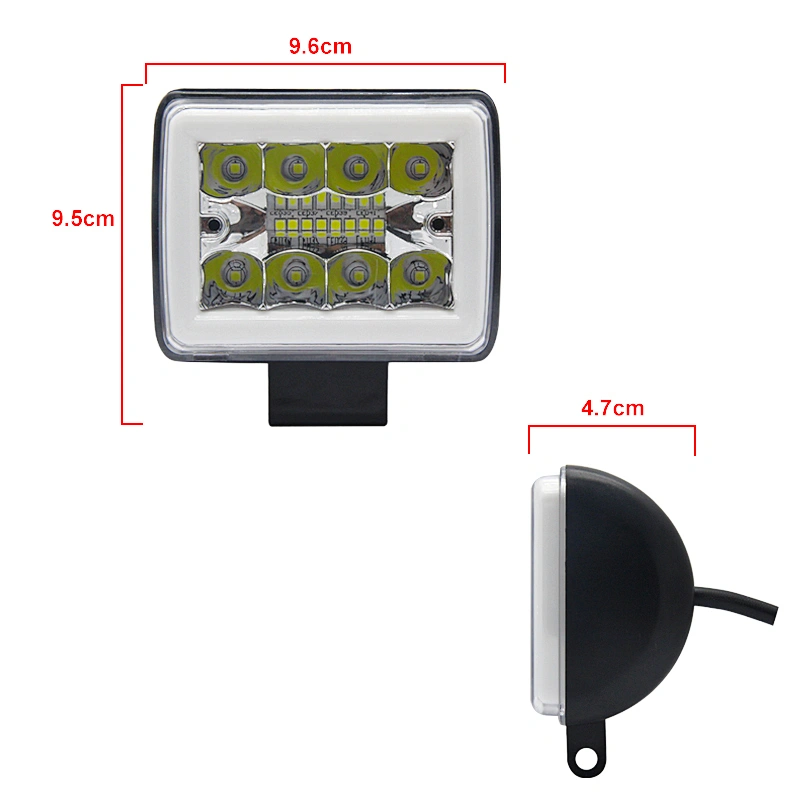 Factory 36W Square LED Spotlight with Angel Eye for Car 4X4 SUV Tractor Off Road Light Bar Combo Flood Lamp Driving Headlight