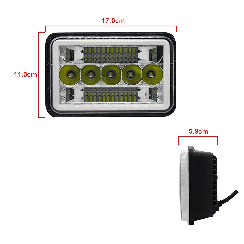2021 Factory Price 5x7 45W Inch Led Headlight Hi-Lo DRL Beam For Car Trailer Jeeps SUV ATV Tractor 7Inch Led Headlight