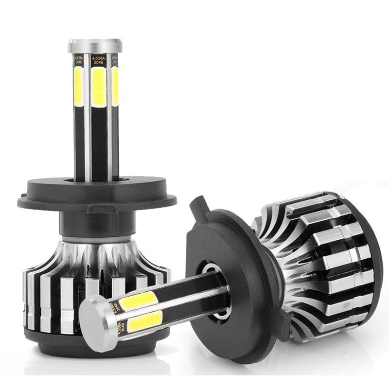 focos led headlight automatic 6caras 6sides cob chip LED Headlights H7 H4 6500K