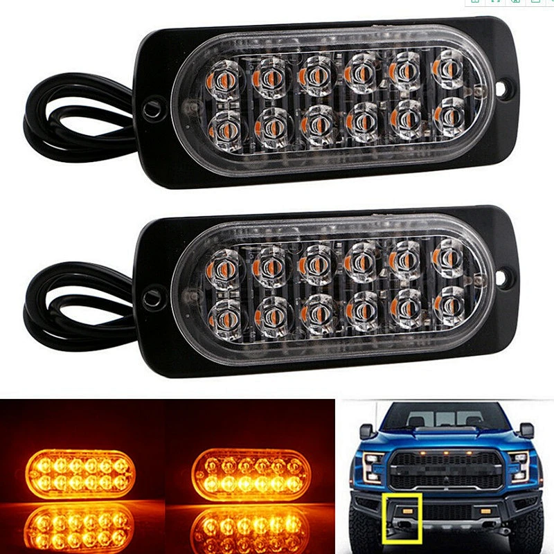 12/24 v 36W 12SMD steady and strobe flashing light for trucks side light led side marker lights for trucks