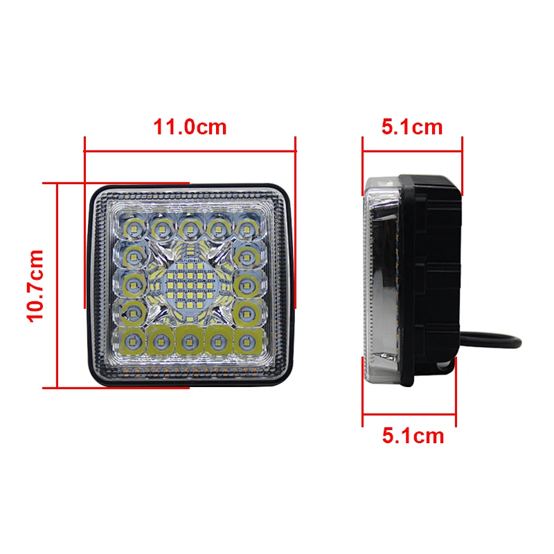 Square shape car accessories led work light fog lights for auto moto boat bike bicicleta luz