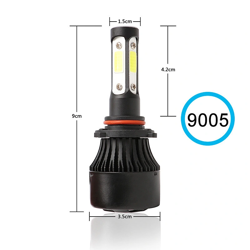 Car 6000K 8000LM automatic H4 H7 H11 9005 LED headlights 4 sides luces led para carro auto accessories