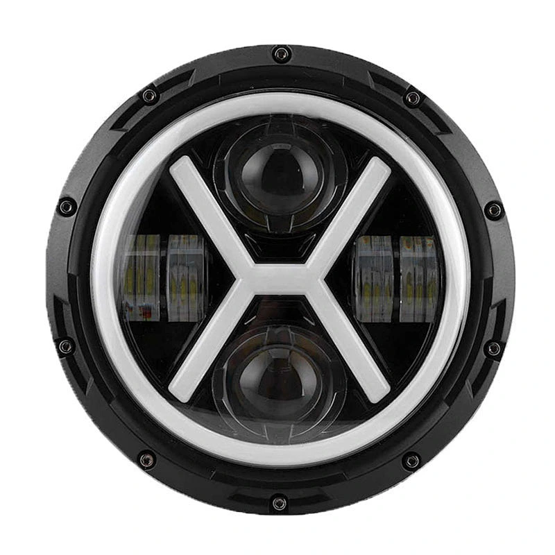 40W High Power COB Round Auto Motorcycles Front Light 12 Volt 7 Inch Off Road Car LED Headlight For Jeep Wrangler Jk Truck