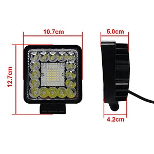 New cuadrado led working light car led accessories faros luz de carretera