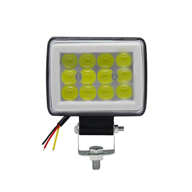 High Power Square Led Driving Light Amber Super Bright Angel Eyes Red White 12v 24v Offroad 4x4 Drl 4 Inch Led Work Lights