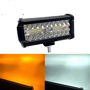 7 inch 120W 12V 24V Double Color Flash and double section car LED Work Light for Truck Motorcycle SUV ATV Car Boat