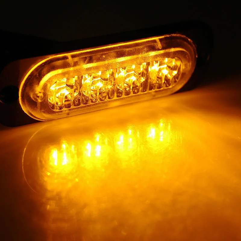 12/24 v 12W 4 SMD steady and strobe flashing light for trucks side light led side marker lights for trucks Super Bright