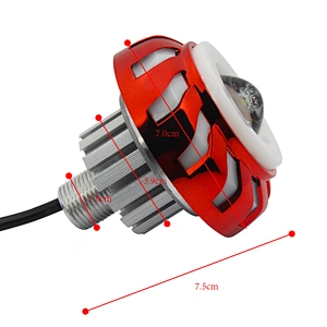 High quality 10W projector headlight bulb rgb color angel eyes lens beam led motorcycle light