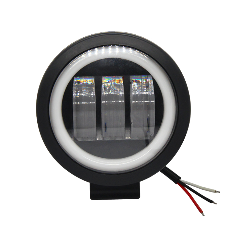 Best selling Angel Eye Spotlight 30w Led Work Light Round 4 Inch With Aperture Forklift Light Motorcycle Light