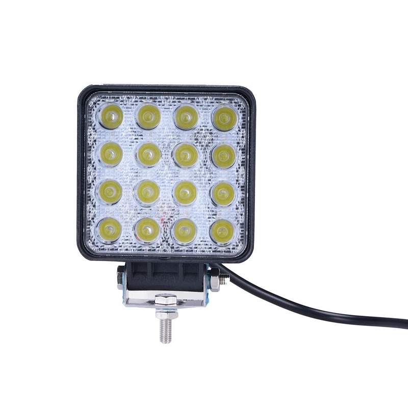 Square Work LED Light Bar 48W 16LED Car Light Off-road Work Light 12v 24v Led For Jeep ATV UAZ SUV 4WD 4x4 Truck Tractor