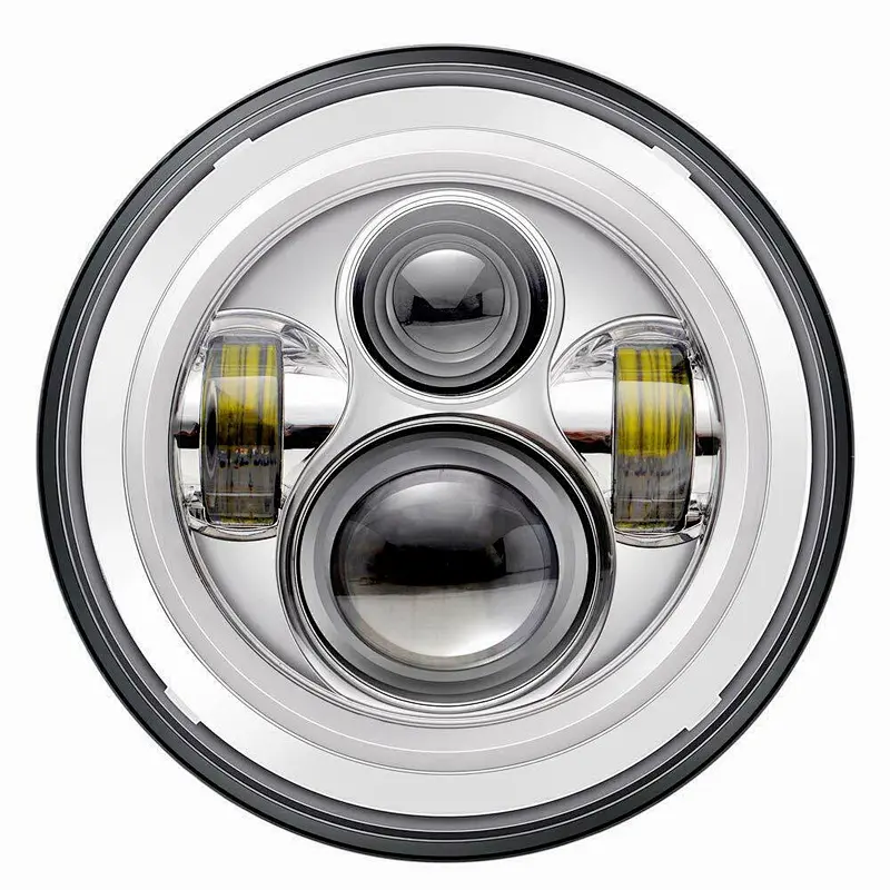 Auto Lighting System Driving Light For Car Motor Motorcycle Lamp Round 7inch Led Headlight