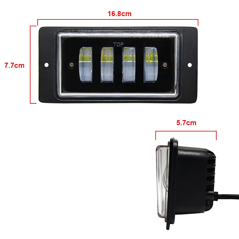 High quality 6500k-7000k white led fog light 4 inch 40w rectangle car fog light waterproof