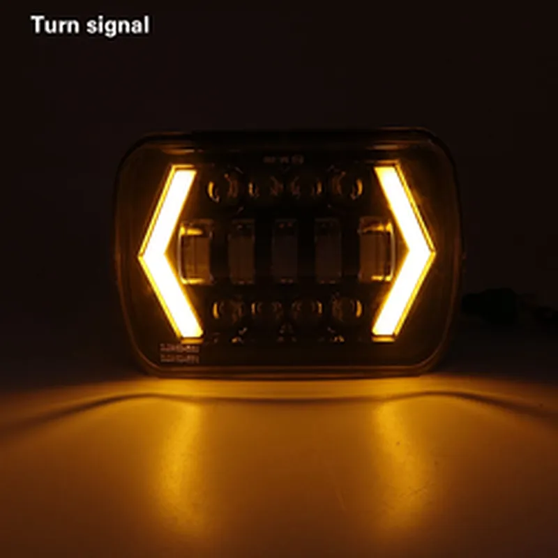 Factory Wholesale Square 50w 12v/24v  Car Led Square Headlight 7 Inch Led Truck Light Led Work Light With Drl