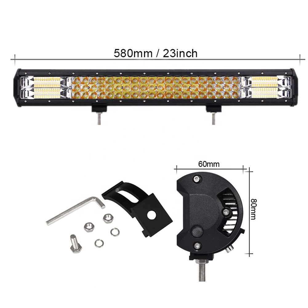 12V-24V CAR LED Work Light  Truck Motorcycle SUV ATV Car Boat  amber led bar FLASH 5 FUNCTIONS