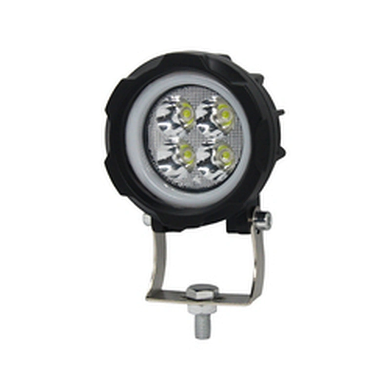 2021 New Led 12w Round With Angel Eye Fog Light 4inch Led Work Light Red Blue Yellow White Led Offroad Light For Offorad Atv Utv
