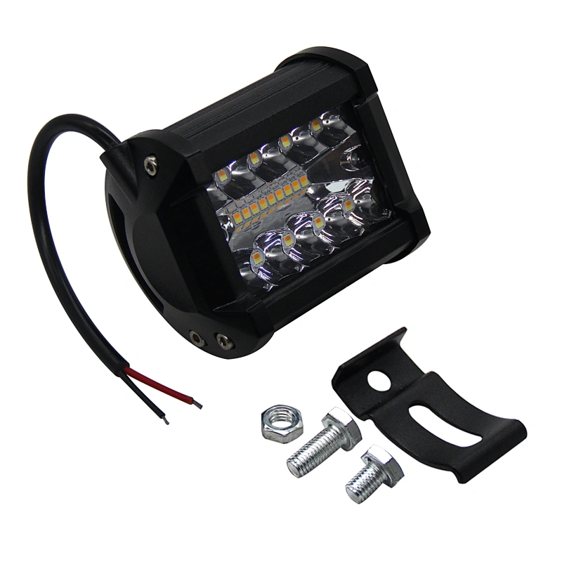 4inch 60W 12V 24V Double Color yellow white lighting fila car LED Work Light for Truck Motorcycle SUV ATV Car Boat
