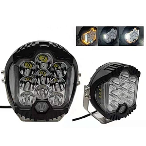 5 7 9 pulgadas faro de trabajo luz foco mica amber flashing working led etsobo