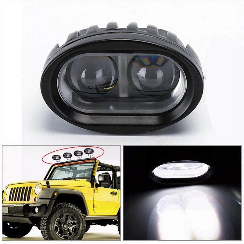 4D Lens White Spotlight 20W Led Work Light Bars LED Spot Driving Fog Light for Motorcycle ATV UTV Truck SUV Offroad