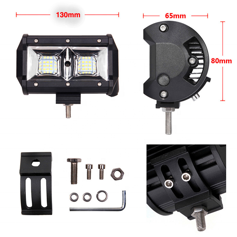 faros led light yellow lens 54w 18led  Fog Lamp Waterproof Led Work Lights