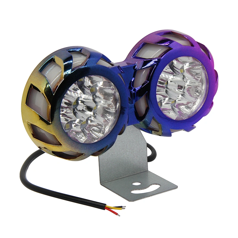 Hot Sale Electric Tricycle Spare Parts External Double 9 Led Light Good Motorcycle Headlight
