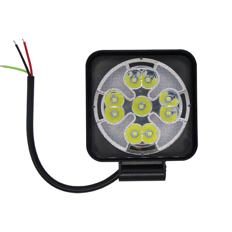 Mini Car led light 30w round square yellow white dual color car accessories luz para bici moto tractor camion