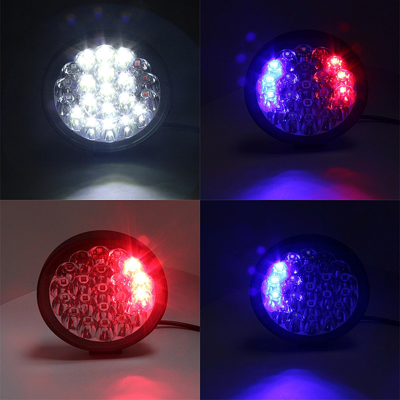 63W Work Light bar Modified LED Spotlight Red Blue flash Modified lights for Motorcycle SUV Car