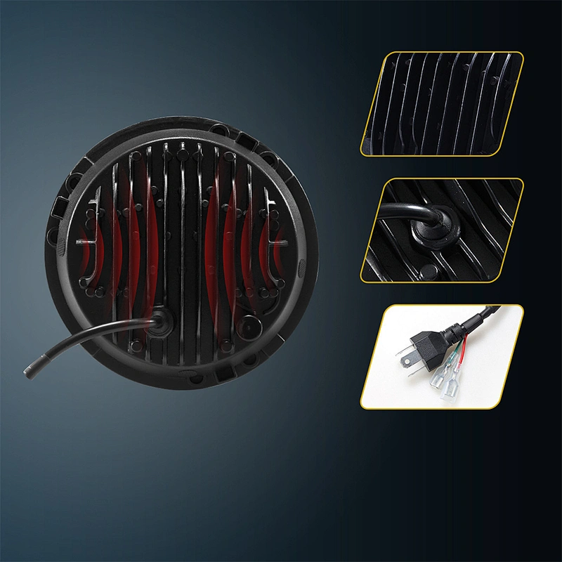 7 inch Super bright high low beam yellow Turn Signal DRL offroad motorcycle e-bike round led headlight BOSS