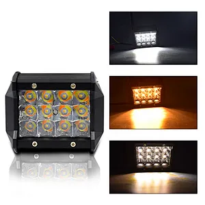 VEHICULOS TRACTORES  led luz estroboscopico led work light bar bicolor flash  faros auxiliares led para auto