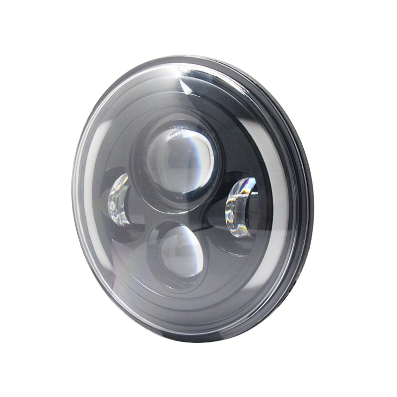 Factory Outlet Truck Offroad Lights With Angel Eye Hi/low Beam Motorcycle Amber Car 7 Inch Led Headlight
