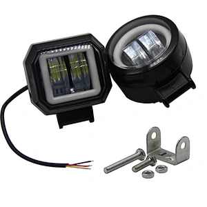 Factory Direct Selling Waterproof Round 20w Led Work Light  Flash For Motorcycle  Led Spot Lamp Angel Eyes Light