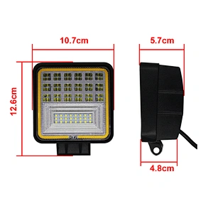 Auto Lighting System Led Work Light 35mm  55mm  Headlight With Aperture Dc9-36v 8000lm Universal For Vehicle Bulb Aluminum