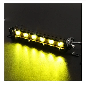 Hot selling single row led light bar 4x4 3d spot led 18w yellow straight slim led light bars off road lights