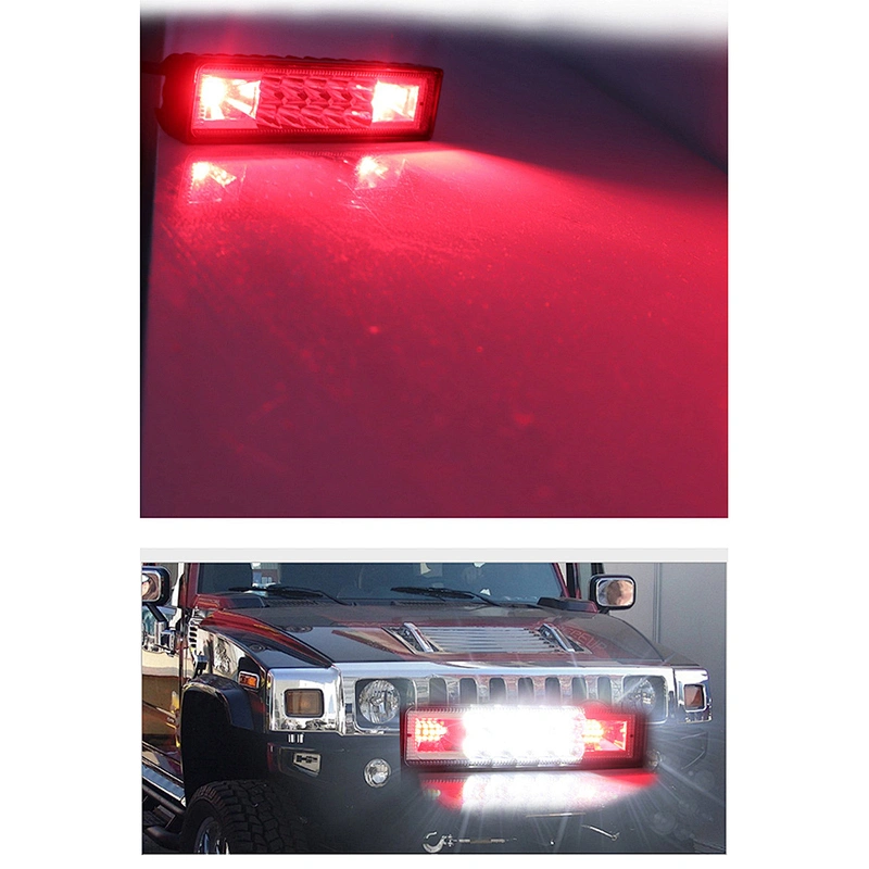 Strobe dual color 48W led light bar 4000k with color for option FLASHING LED working light for SUV,Offroad