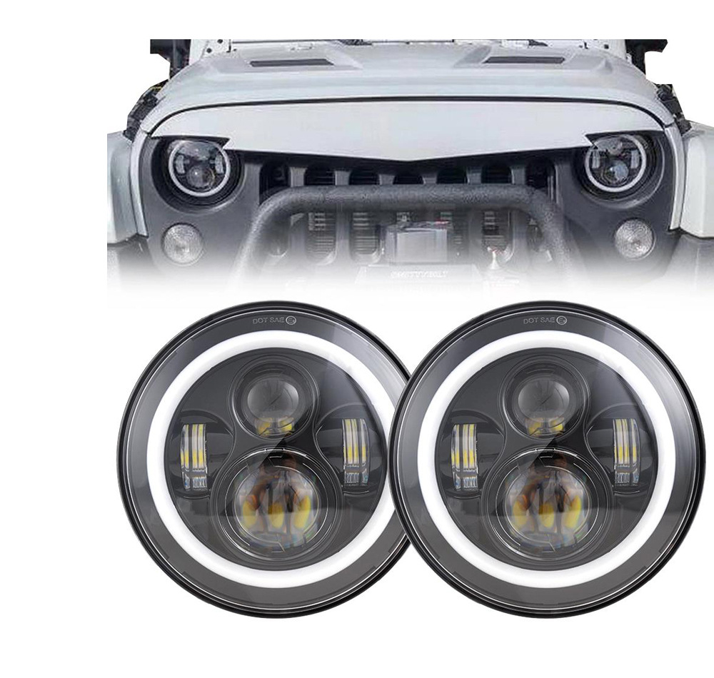 Waterproof truck headlight 7 inch 60W led headlight offroad headlight led for Jeep Wrangler