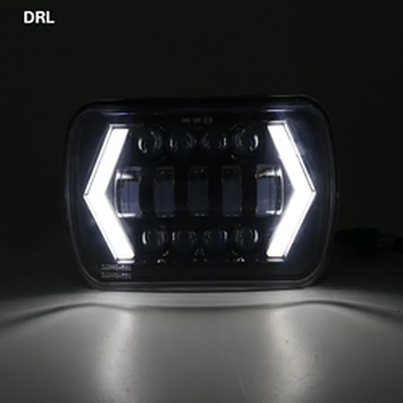 Factory Wholesale Square 50w 12v/24v  Car Led Square Headlight 7 Inch Led Truck Light Led Work Light With Drl