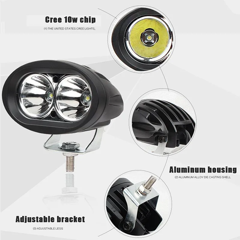 4 inch 20w led work light bar Spot Lights driving light for Car motorcycle snow scooter