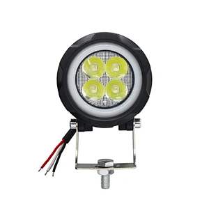 2021 New Led 12w Round With Angel Eye Fog Light 4inch Led Work Light Red Blue Yellow White Led Offroad Light For Offorad Atv Utv
