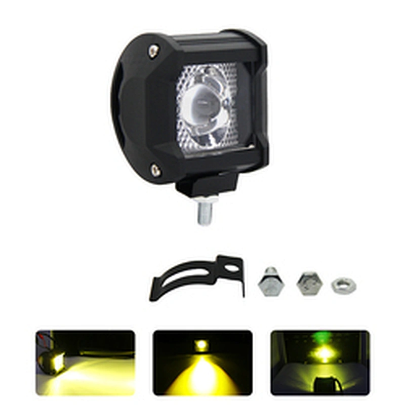 Yellow 10w Led Work Light Strobe Car Light Bar Flashing Auto Fog Light For Truck Suv Atv 4wd
