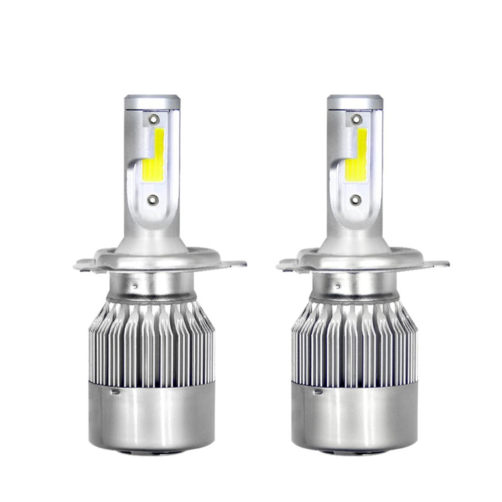 Pair Hot selling COB chip C6 H4 H7 H11 bombilla led vehiculo auto led headlight light bulbs for vehicle 36W 72W
