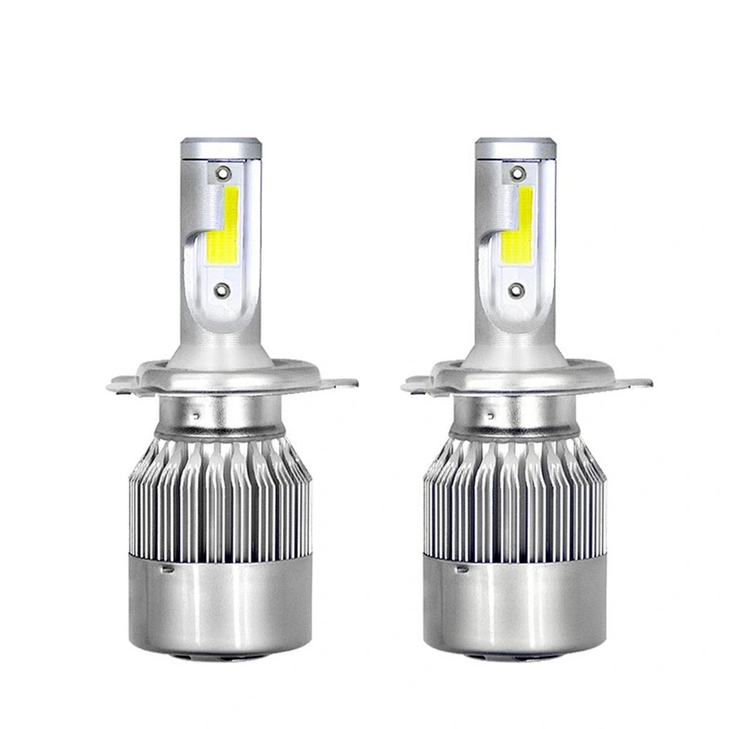 Pair Hot selling COB chip C6 H4 H7 H11 bombilla led vehiculo auto led headlight light bulbs for vehicle 36W 72W