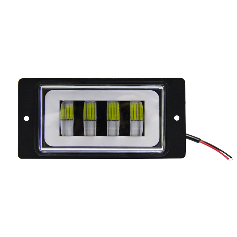 High quality 6500k-7000k white led fog light 4 inch 40w rectangle car fog light with angel eye waterproof