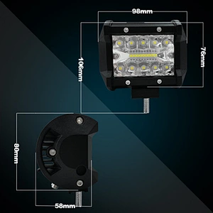 12V-24V CAR LED Work Light 4 Inch 60W 20LED 6000K LED Light Bar Spot Lights for Truck Motorcycle SUV ATV Car Boat